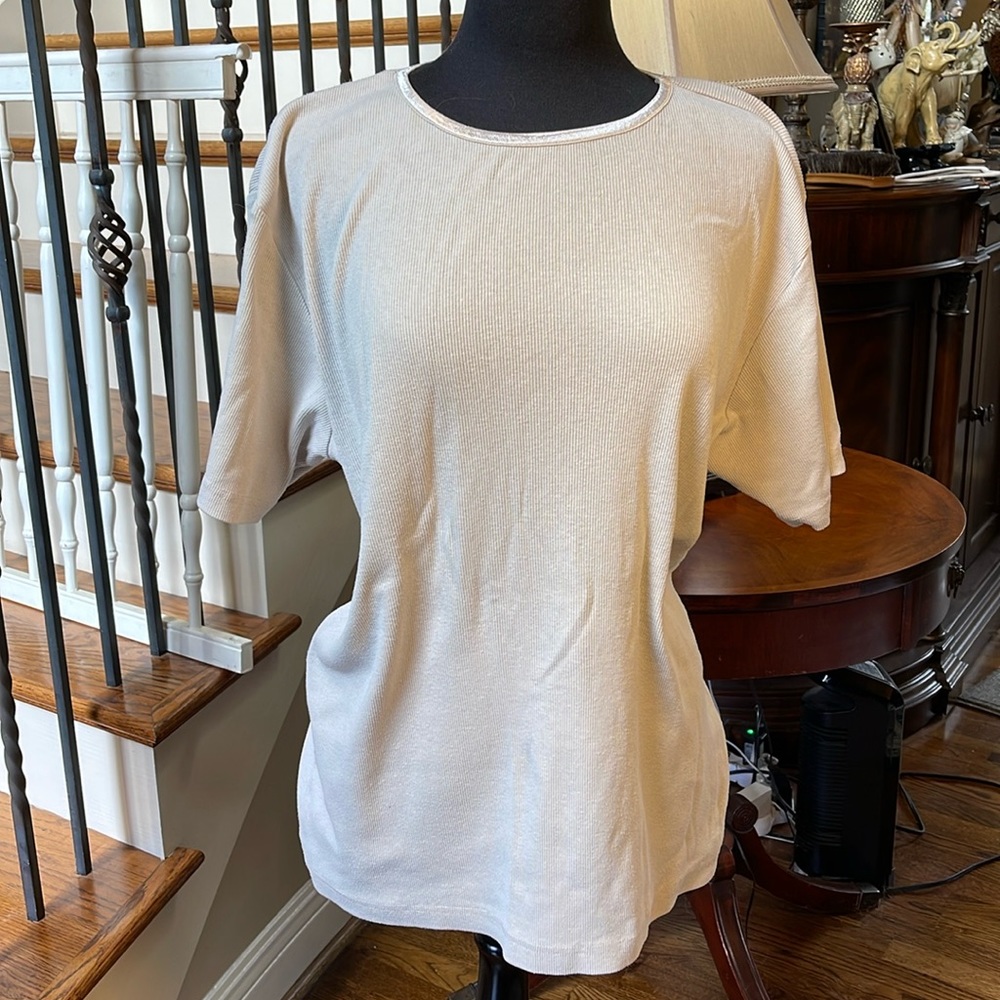 CASUAL CORNER WOMAN SIZE 1X Beige top